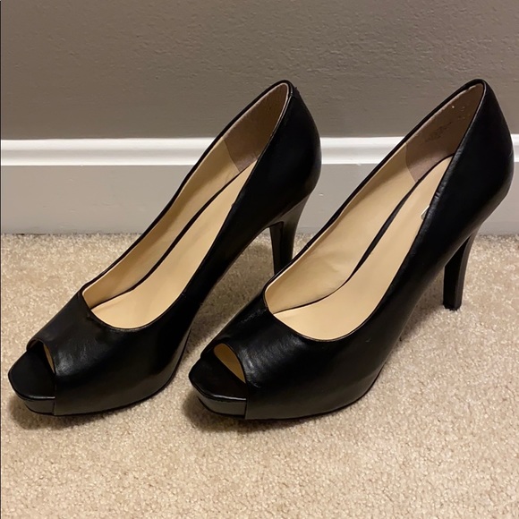 9 & CO black leather stilettos - Picture 1 of 2
